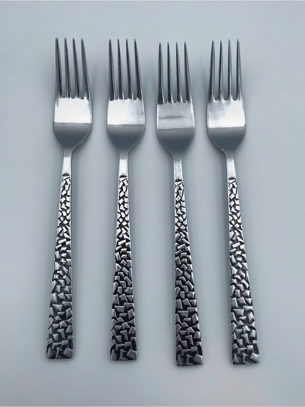 Vintage National Silver Co PAMPLONA Stainless Steel Dinner Forks- MCM - Set of 4